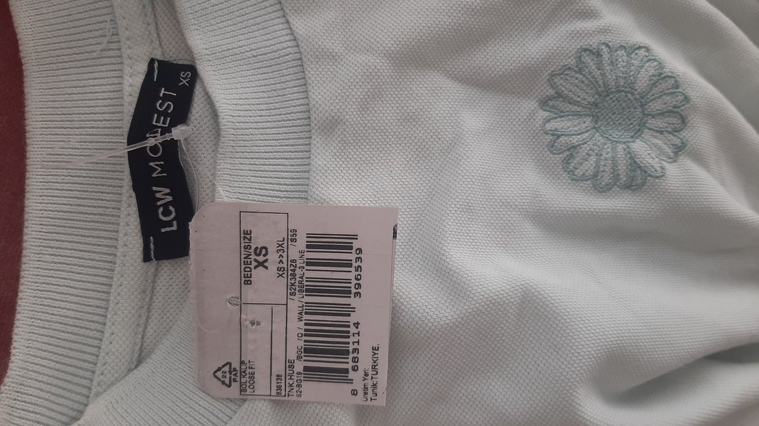 turkuaz Kısa Kollu Oversize Tişört - Görsel 3