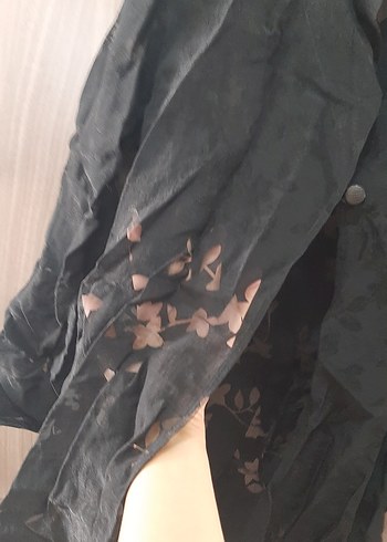 Uzun Kollu Siyah Kadın Gömlek - Görsel 2