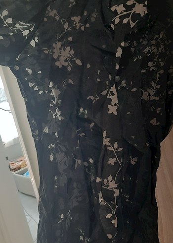 Uzun Kollu Siyah Kadın Gömlek - Görsel 3