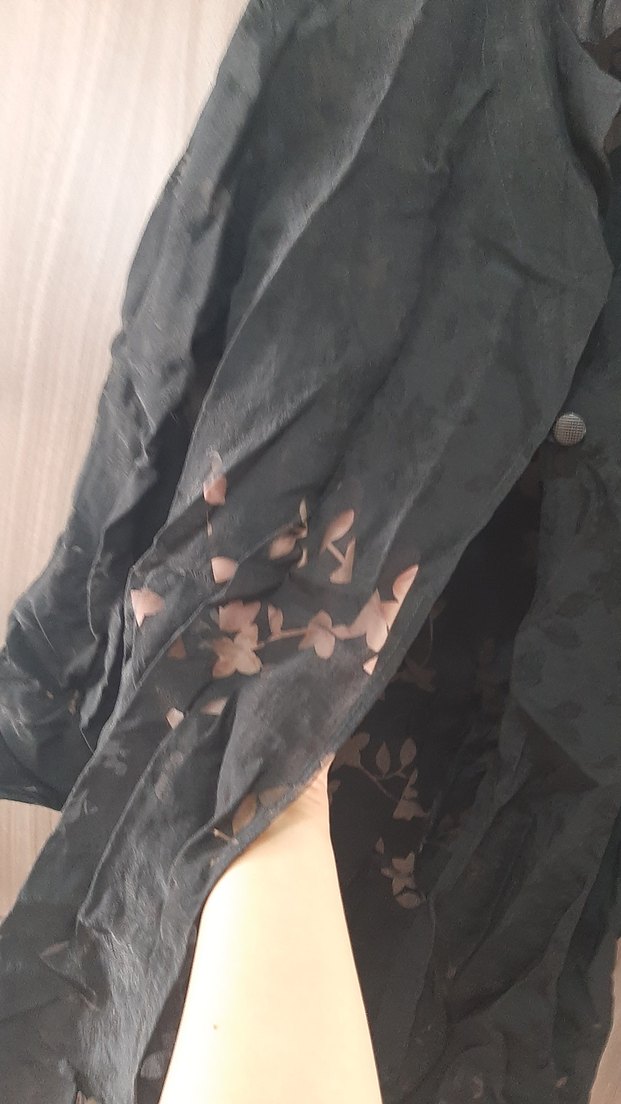 Uzun Kollu Siyah Kadın Gömlek - Görsel 2