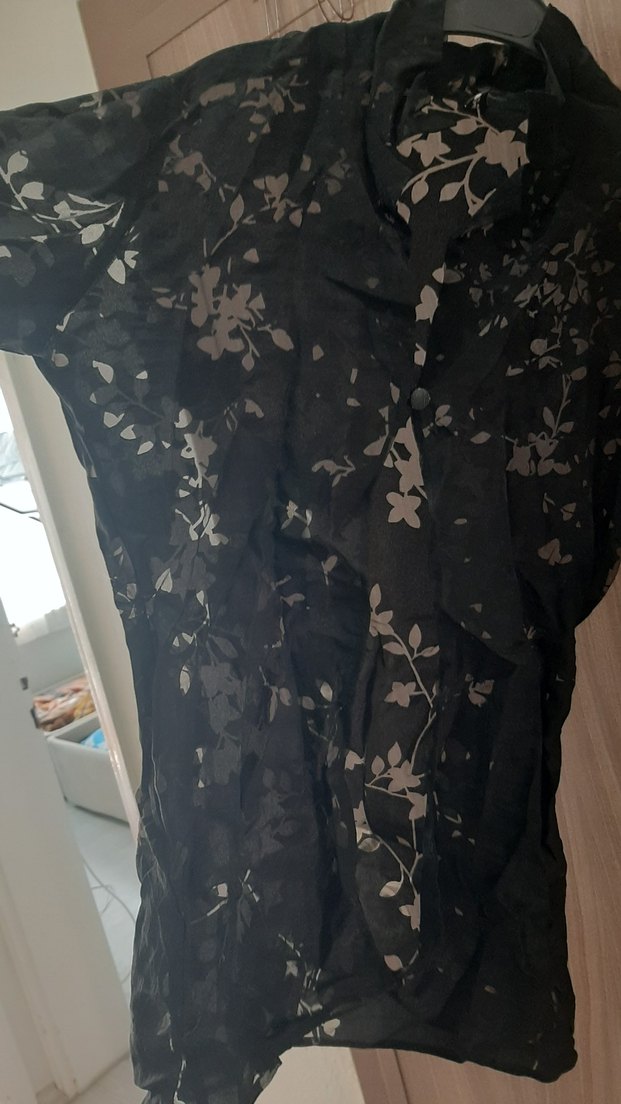 Uzun Kollu Siyah Kadın Gömlek - Görsel 3