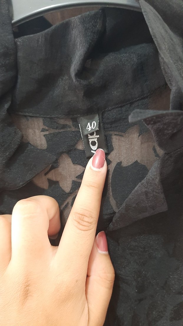 Uzun Kollu Siyah Kadın Gömlek - Görsel 4