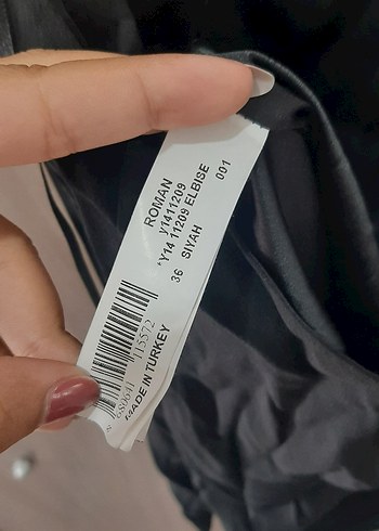 Siyah V Yakalı Midi Kadın Abiye Elbise - Görsel 5