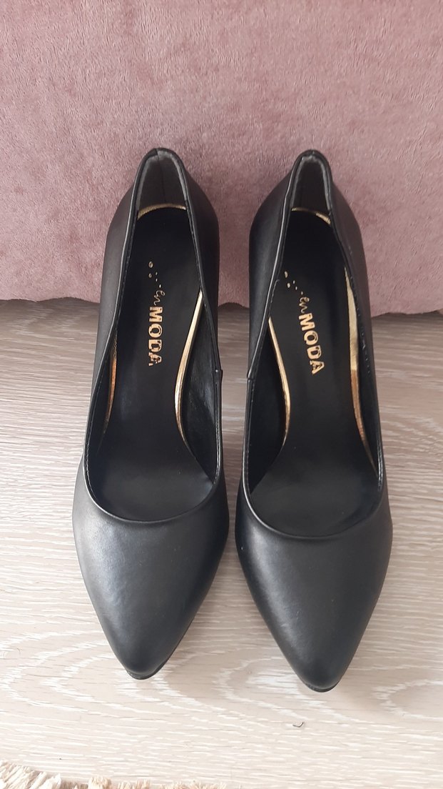 Klasik Siyah Stiletto Topuklu Kadın Ayakkabı - Görsel 2