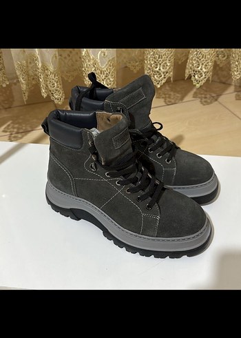 Gri Süet Erkek Sokak Stili Botları - Görsel 3