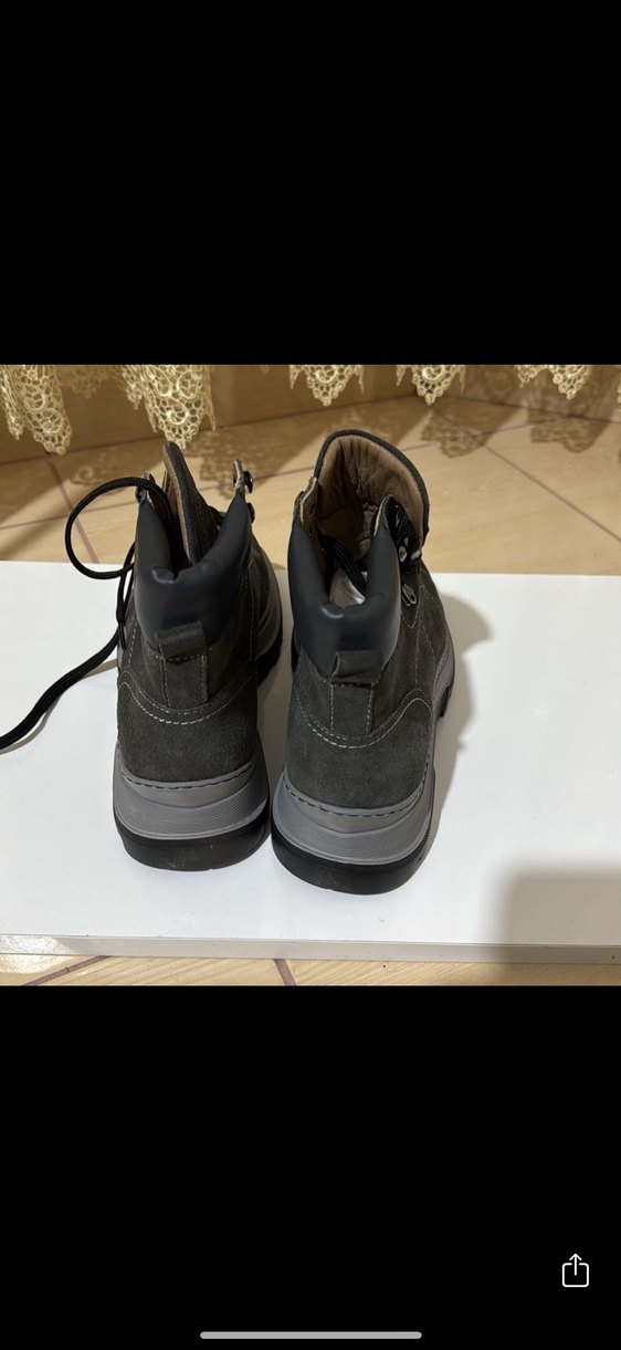 Gri Süet Erkek Sokak Stili Botları - Görsel 5