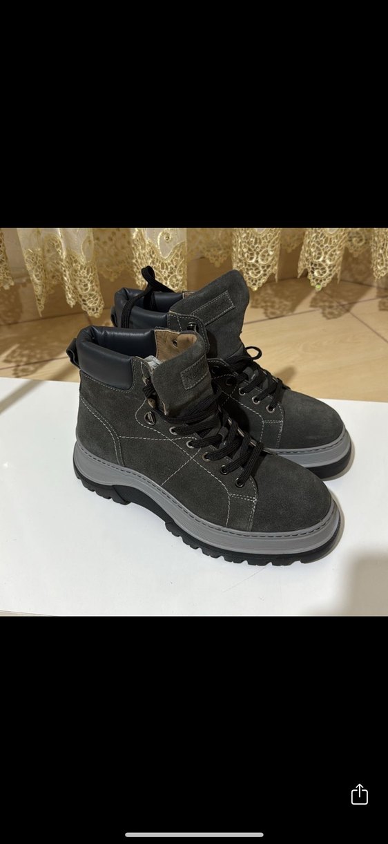 Gri Süet Erkek Sokak Stili Botları - Görsel 3