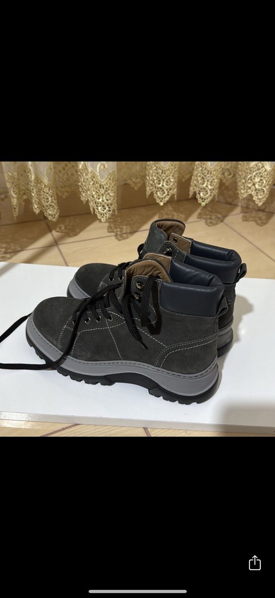 Gri Süet Erkek Sokak Stili Botları - Görsel 4