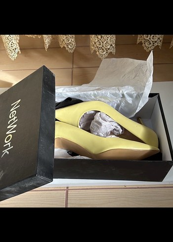 Sarı Stiletto Topuklu Kadın Ayakkabı - Görsel 7