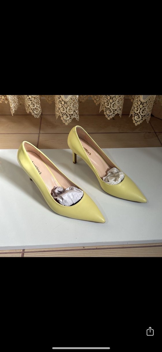 Sarı Stiletto Topuklu Kadın Ayakkabı - Görsel 2