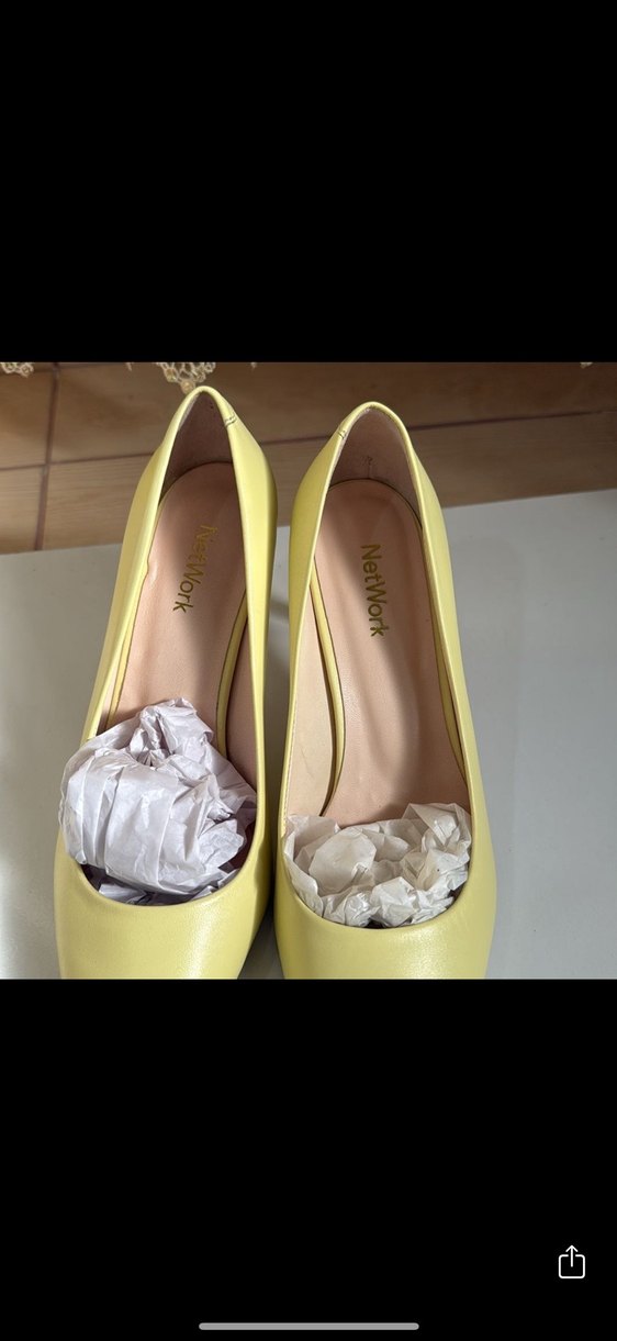 Sarı Stiletto Topuklu Kadın Ayakkabı - Görsel 5