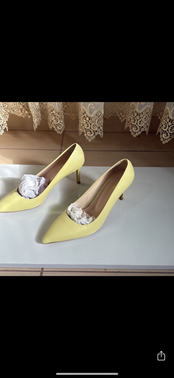 Sarı Stiletto Topuklu Kadın Ayakkabı - Görsel 3