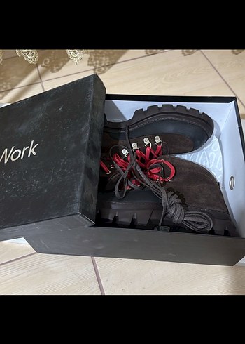 Kahverengi Süet Blok Topuklu erkek Bot - Görsel 6