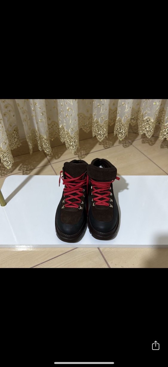 Kahverengi Süet Blok Topuklu erkek Bot - Görsel 3