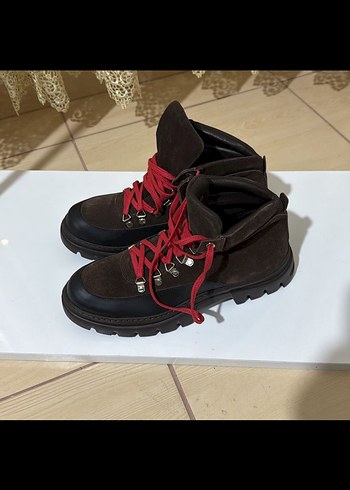 Kahverengi Süet erkek Botlar, Tokalı, Düz Taban - Görsel 2