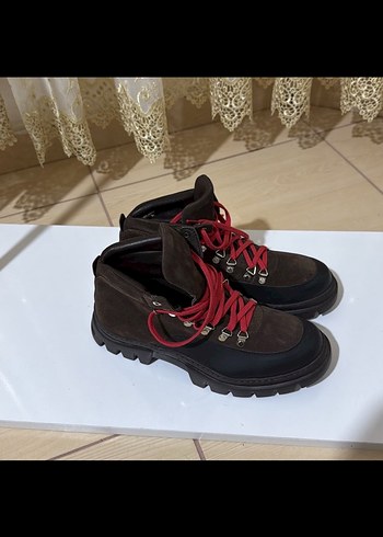 Kahverengi Süet erkek Botlar, Tokalı, Düz Taban - Görsel 3