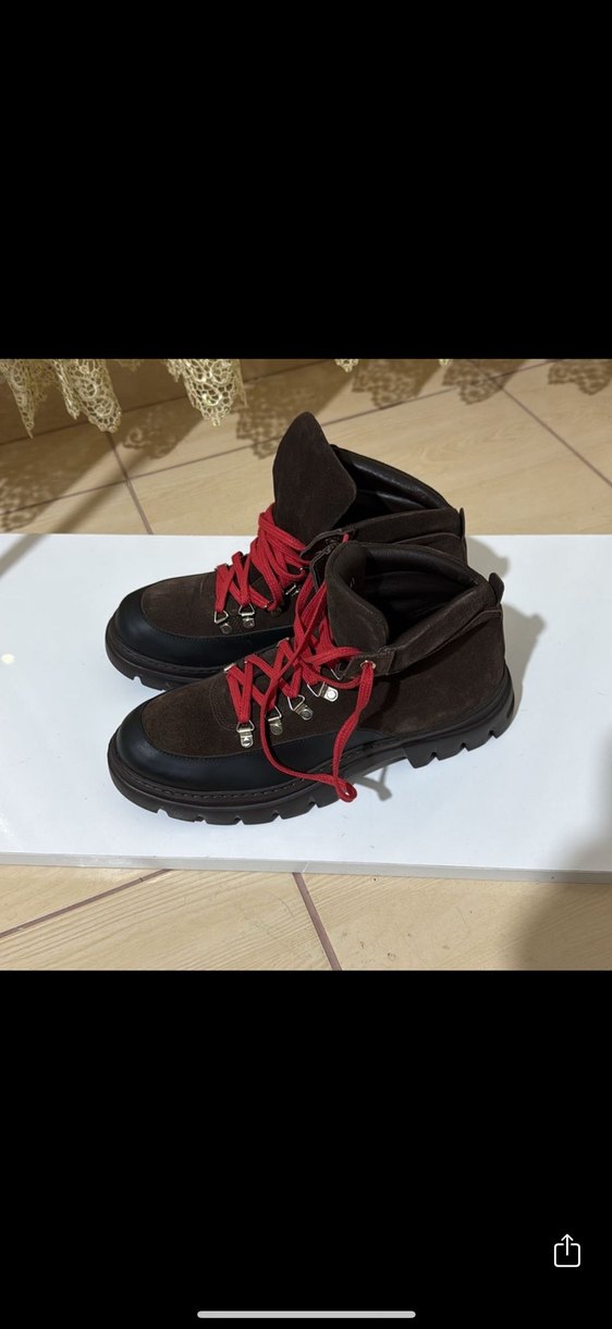 Kahverengi Süet erkek Botlar, Tokalı, Düz Taban - Görsel 2