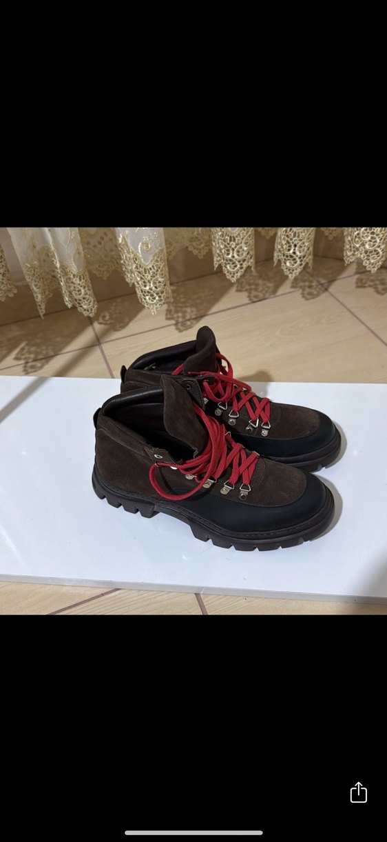 Kahverengi Süet erkek Botlar, Tokalı, Düz Taban - Görsel 3