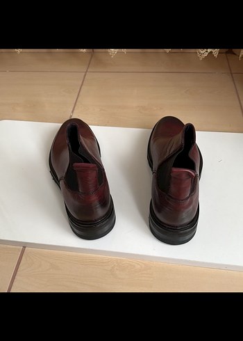 GEORGE HOGG Bordo Erkek Deri Chelsea Bot - Görsel 5