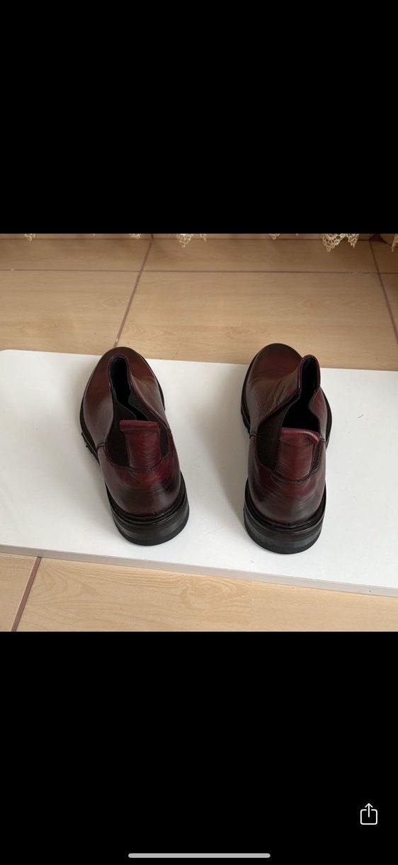 GEORGE HOGG Bordo Erkek Deri Chelsea Bot - Görsel 5