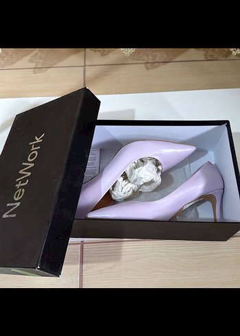 Mor Minimalist Stiletto Topuklu Kadın Ayakkabı - Görsel 7