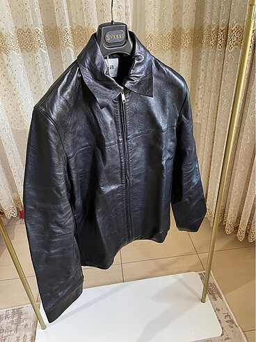 ZARA HAKİKİ DANA DERİSİ CEKET