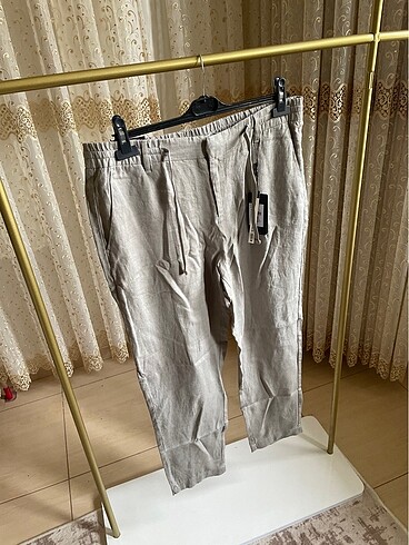 AVVA BELİ LASTİKLİ KETEN PANTOLON