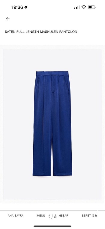 Zara Saten Pantolon