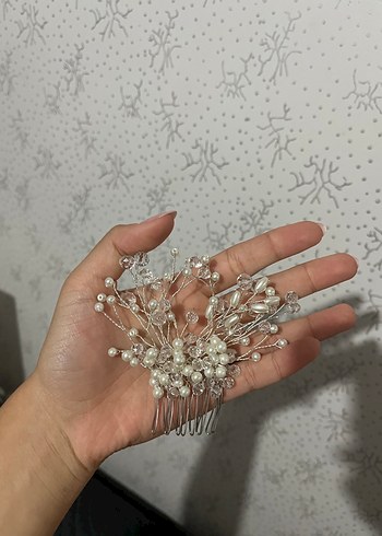  Beden beyaz Renk Beyaz Boncuklu Kadın Saç Aksesuarı