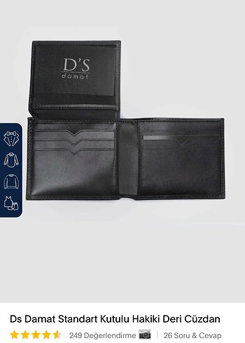 Ds Damat Siyah Hakiki Deri Erkek Cüzdanı - Görsel 3