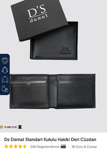 Ds Damat Siyah Hakiki Deri Erkek Cüzdanı - Görsel 2