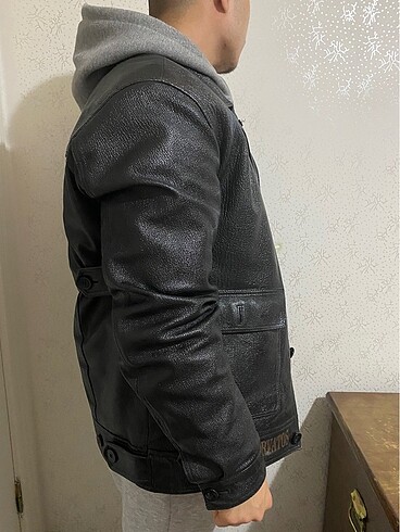 l/xl Beden John Varvatos deri ceket