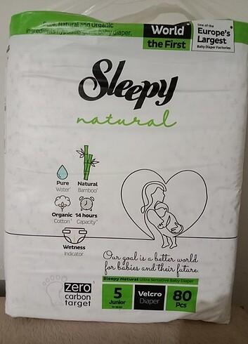 Sleepy natural 5 no 20 li 4 paket toplam 80 adet