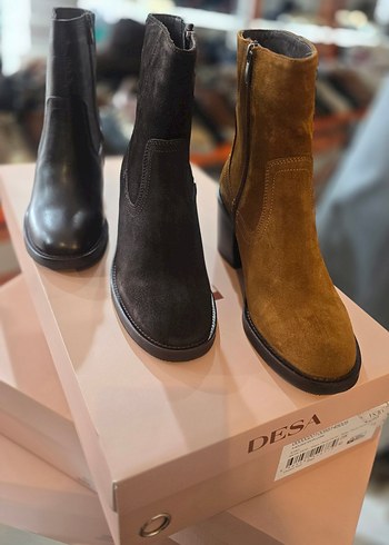 Kadın Süet Kahverengi Tokalı Topuklu Bot - Görsel 2