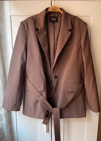 universal Beden Zara Bedenleri var.Kahverengi Kadın Blazer Ceket