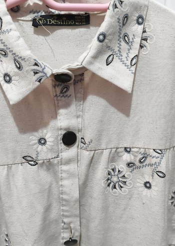 Nakışlı Bohem Gömlek Kadın - Görsel 3