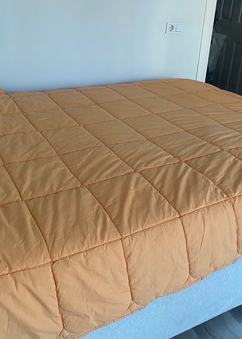 Pastel Renkli Kahverengi Yatak Örtüsü - Görsel 2