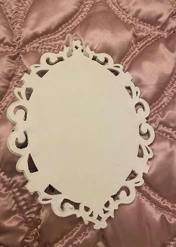 Beyaz Çiçekli Dekoratif Ayna - Görsel 5