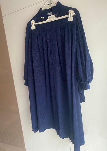 Mavi Süet Düğmeli Uzun Kollu Kadın Gömlek - Görsel 4