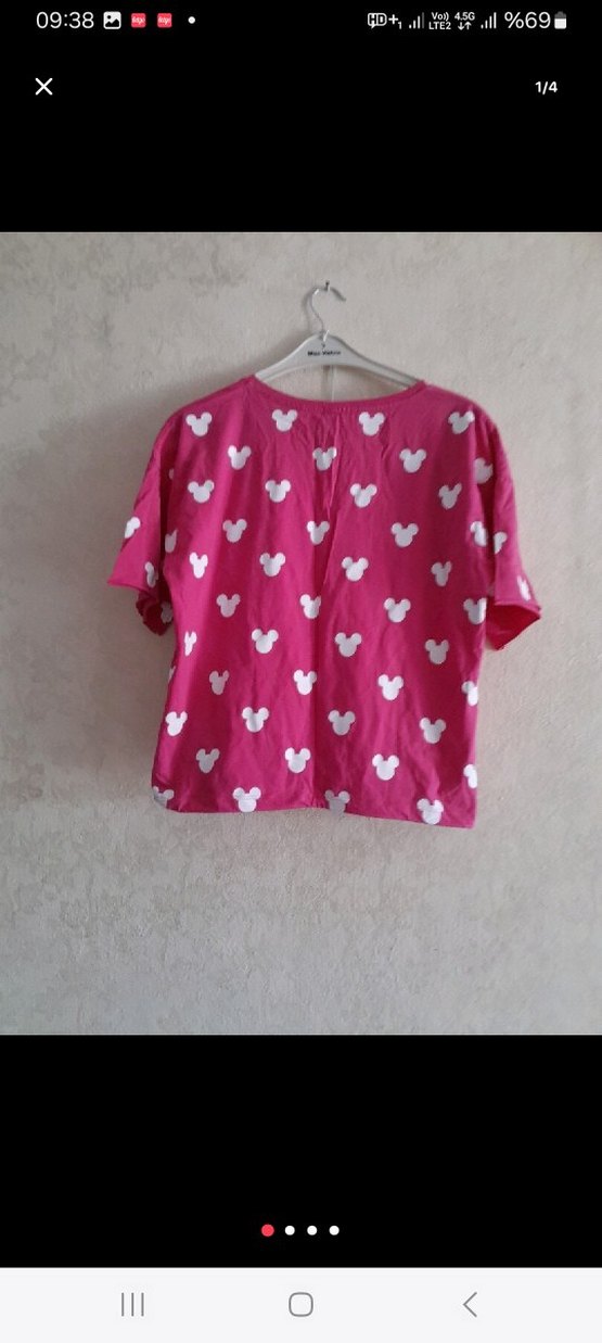 Renkli Baskılı Kısa Kollu Tişört - Görsel 3