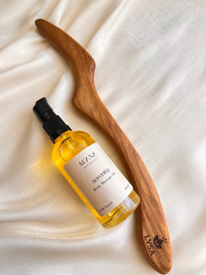 Lysa İroko Masaj Aleti & Serenity Masaj Yağı- Bakım Seti - Görsel 2