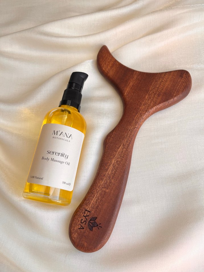 LYSA Maun Masaj Aleti & Serenity Masaj Yağı 2li Bakım Seti - Görsel 2