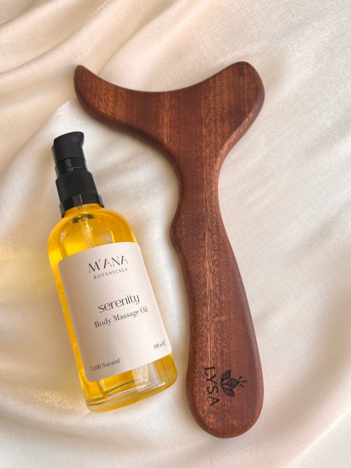 LYSA Maun Masaj Aleti & Serenity Masaj Yağı 2li Bakım Seti - Görsel 3