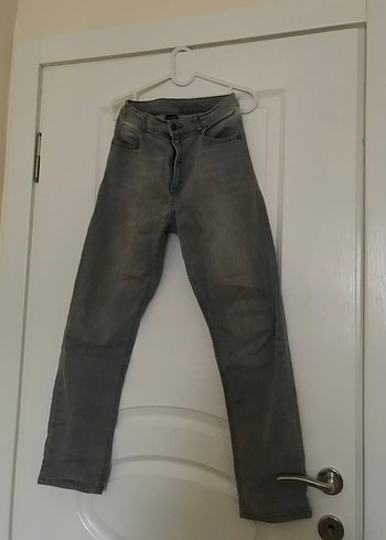 Erkek Gri Denim Pantolon