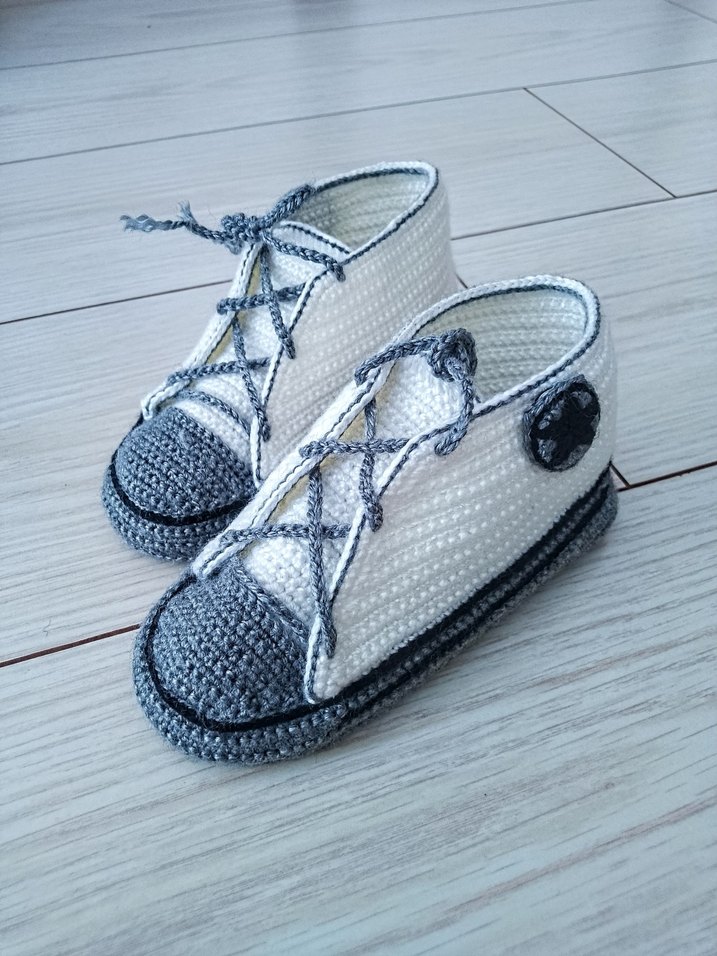 Örgü Erkek Bebek Patik - Görsel 2