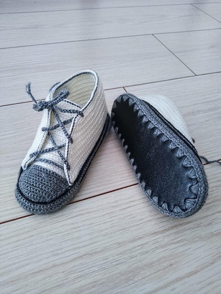 Örgü Erkek Bebek Patik - Görsel 3
