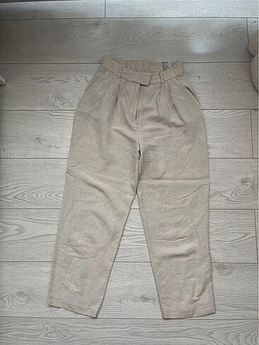 Linen blend pantolon