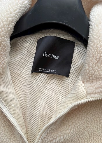 Bej Peluş Kadın Ceket Yüksek Yakalı - Görsel 2