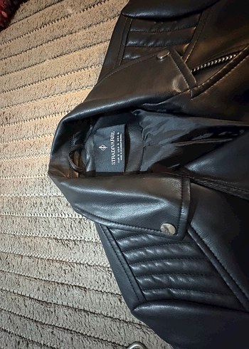 Siyah Deri Biker Ceket - Görsel 2