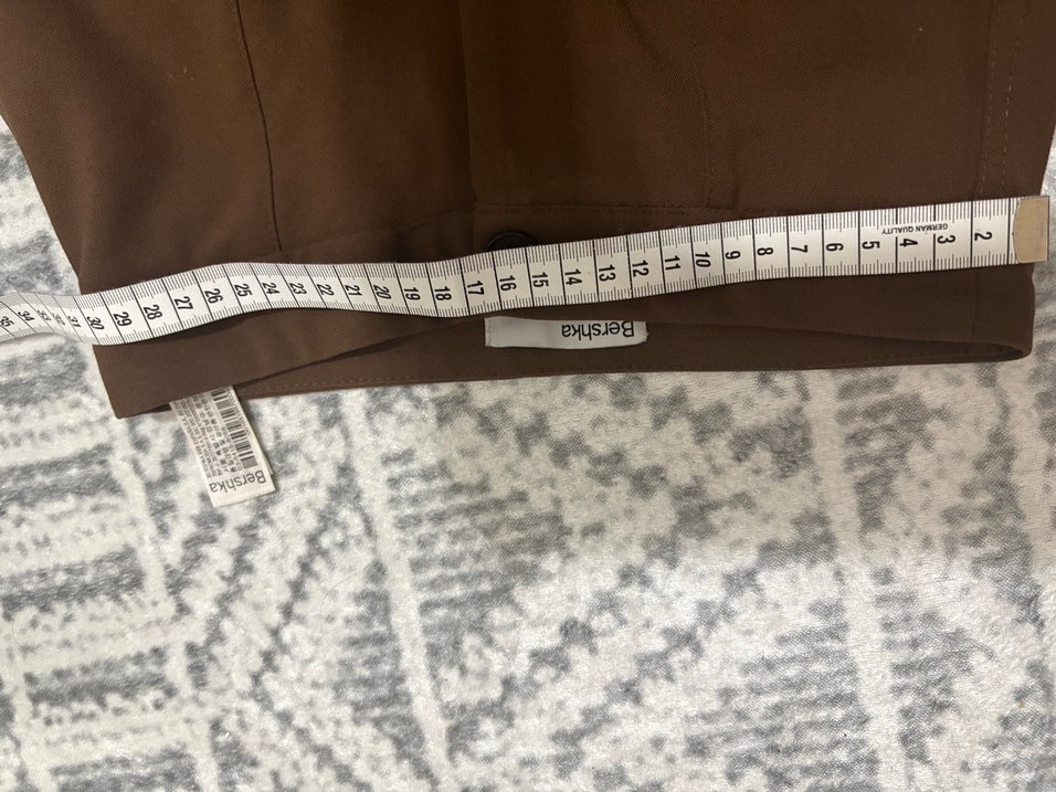 Kahverengi wide leg Kumaş Pantolon - Görsel 3